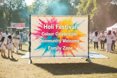Holi Backdrop Banner Printing