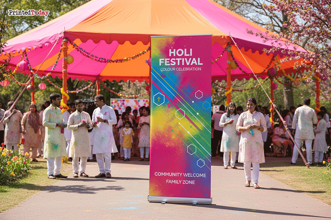 Holi Banner Stands