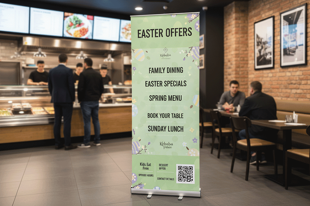 Kebab Restaurant Easter Banner Stands