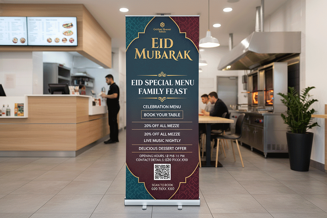 Kebab Restaurant Eid Banner Stands