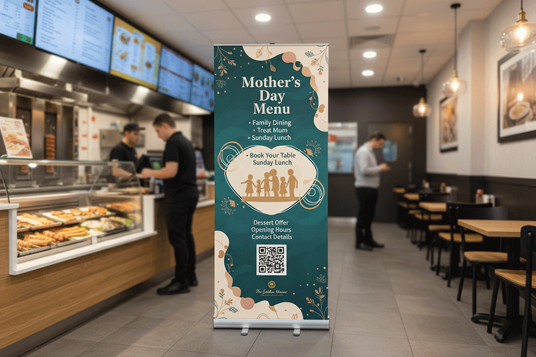 Kebab Restaurant Mothers Day Banner Stands
