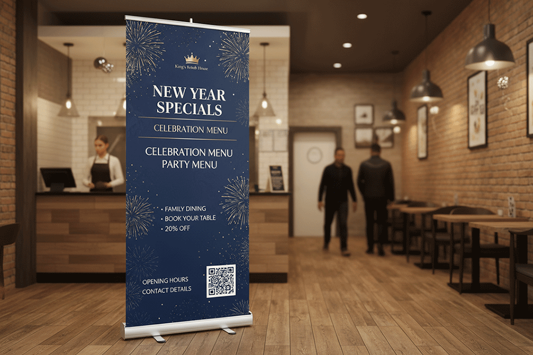 Kebab Restaurant New Year Banner Stands