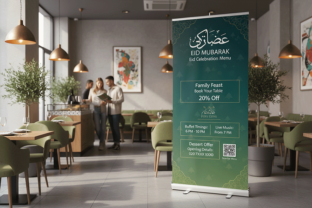 Lebanese Restaurant Eid Banner Stands