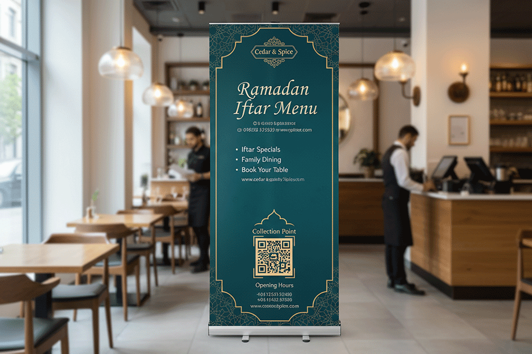 Lebanese Restaurant Ramadan Banner Stands