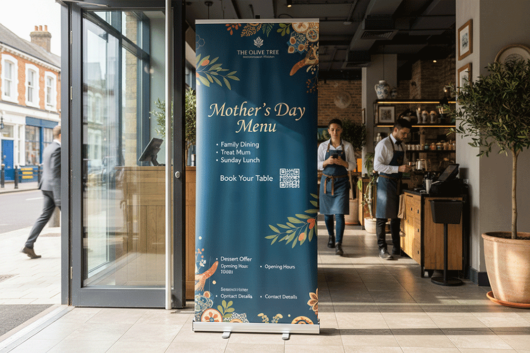 Mediterranean Restaurant Mothers Day Banner Stands