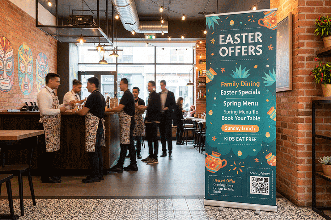 Mexican Restaurant Easter Banner Stands