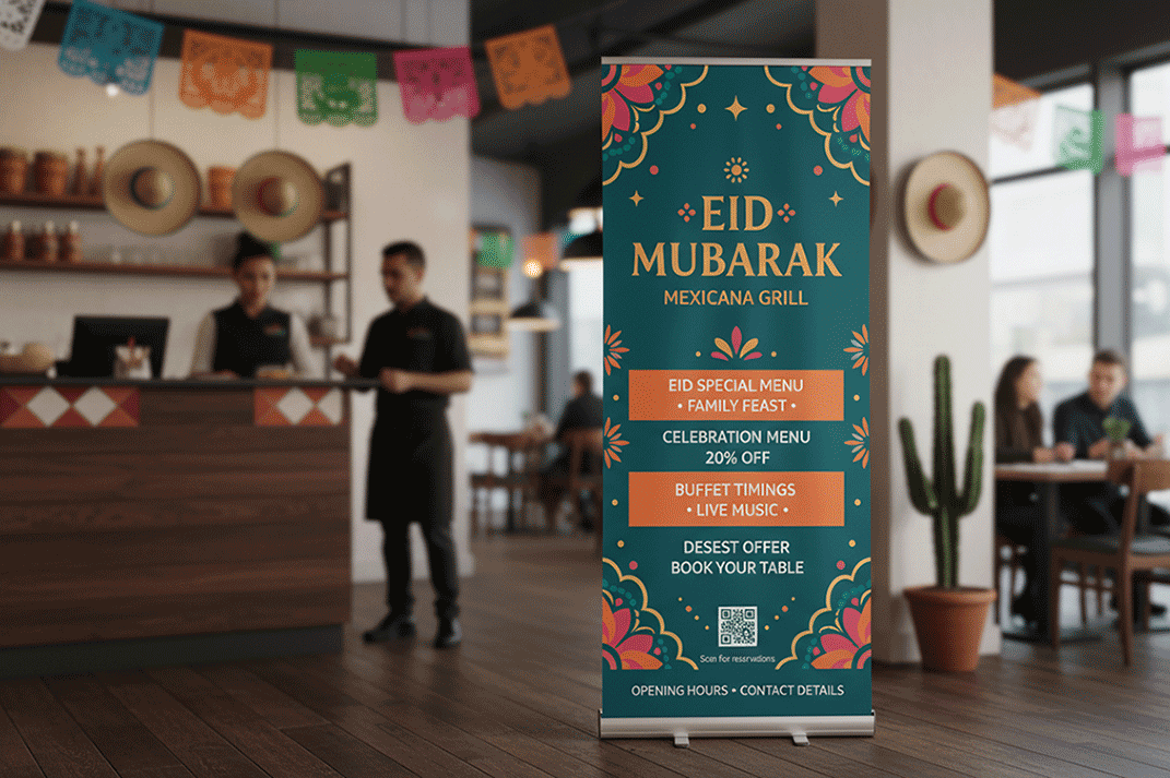 Mexican Restaurant Eid Banner Stands