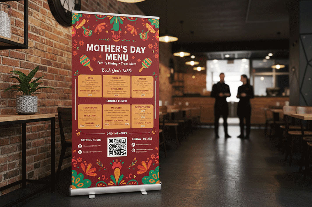 Mexican Restaurant Mothers Day Banner Stands