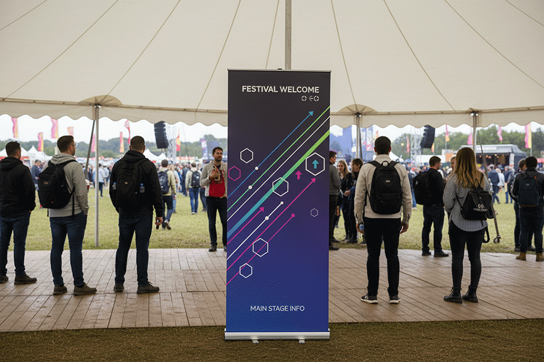 Music Festival Banner Stands