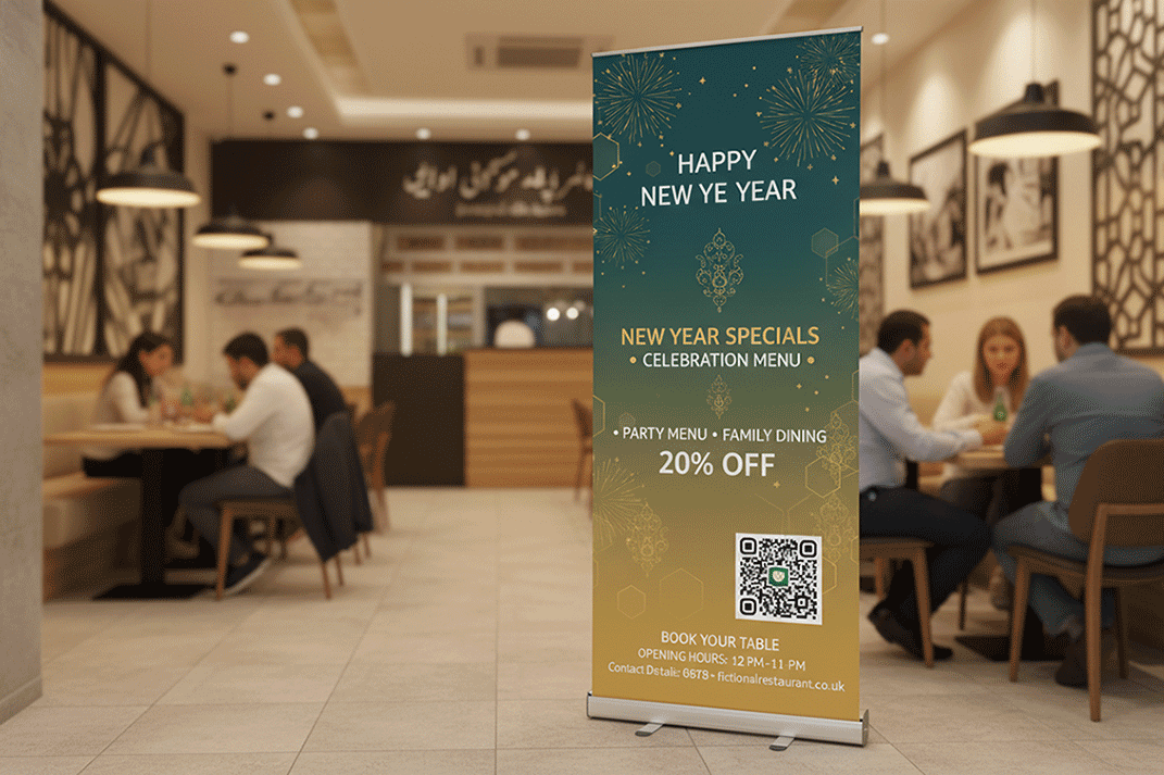Pakistani Restaurant New Year Banner Stands