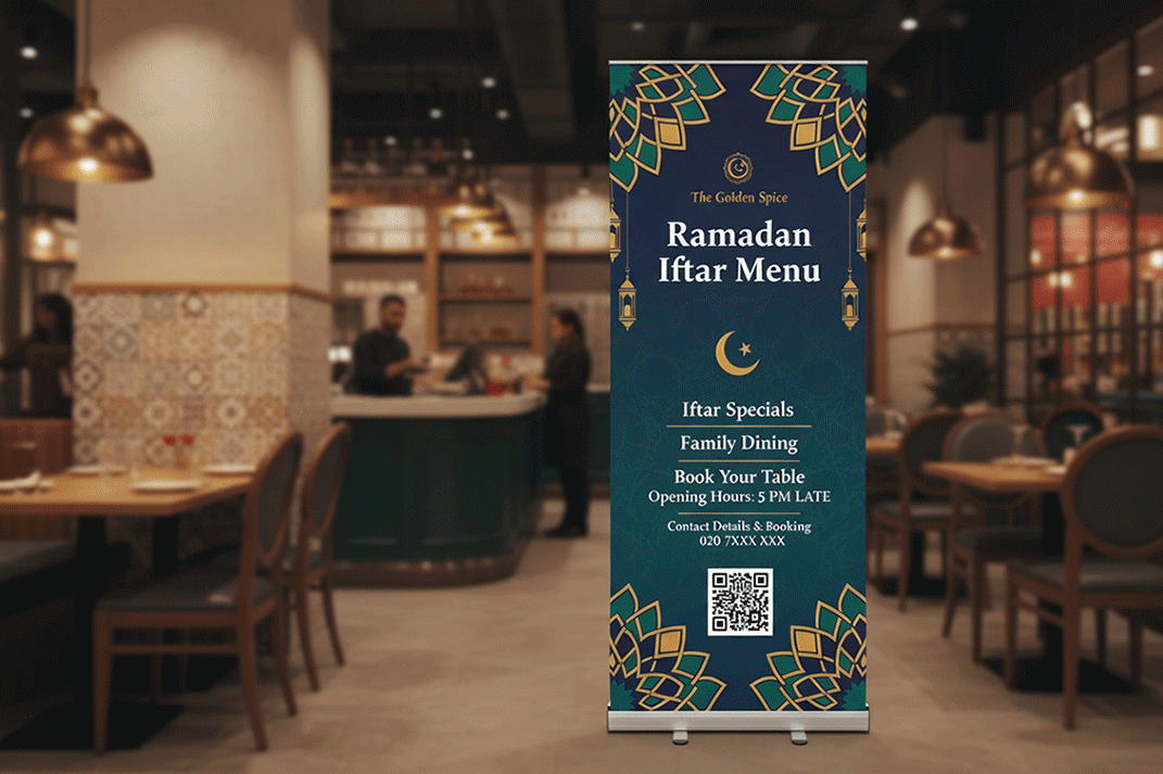 Pakistani Restaurant Ramadan Banner Stands