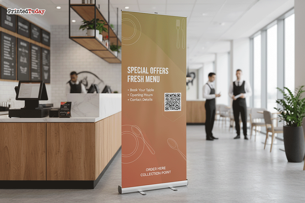 Restaurant Dining Area Banner Stands