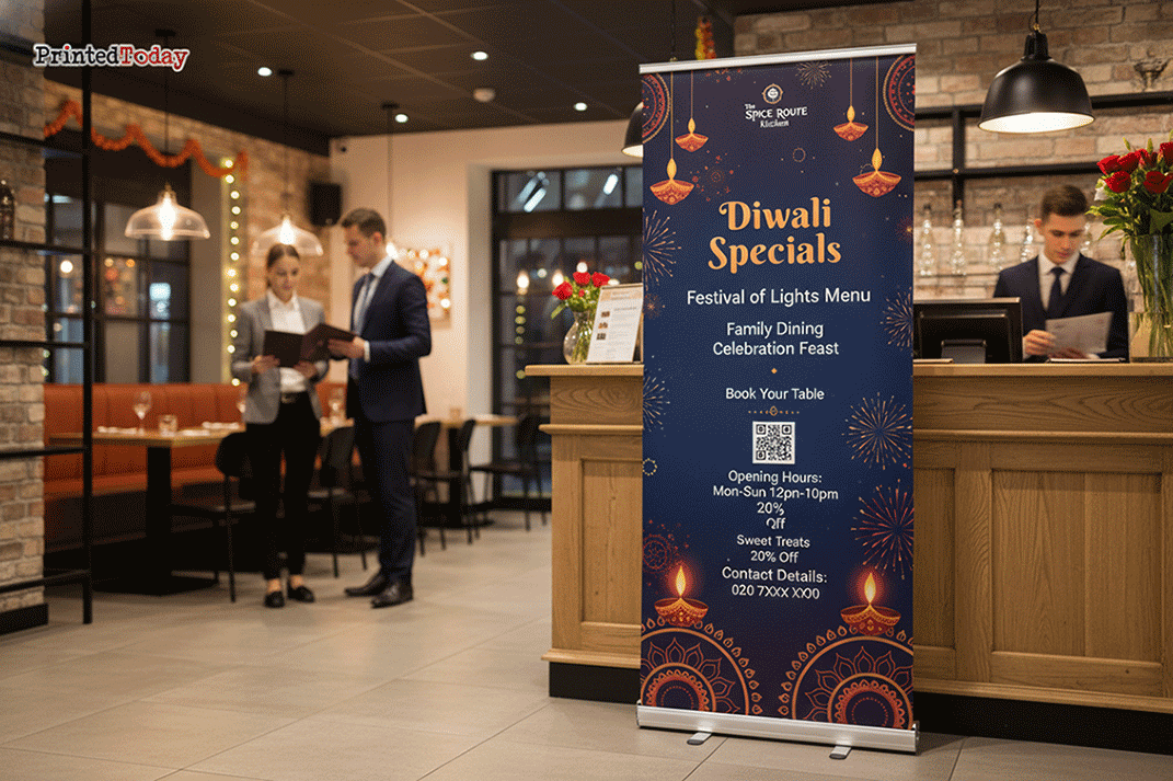 Restaurant Diwali Banner Stands
