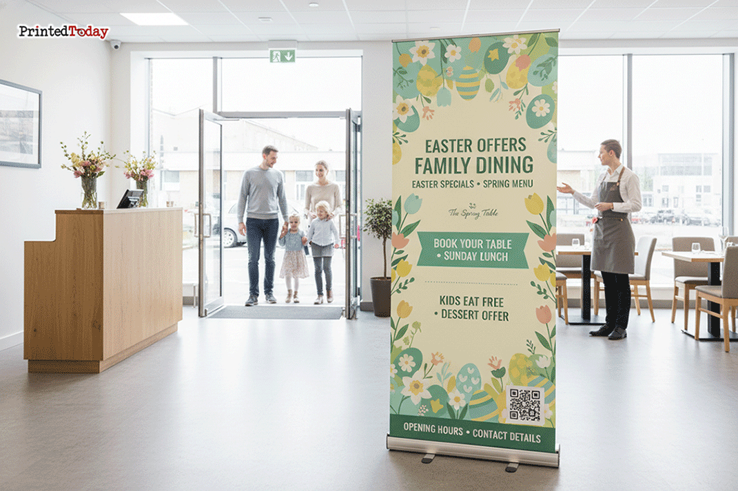 Restaurant Easter Banner Stands