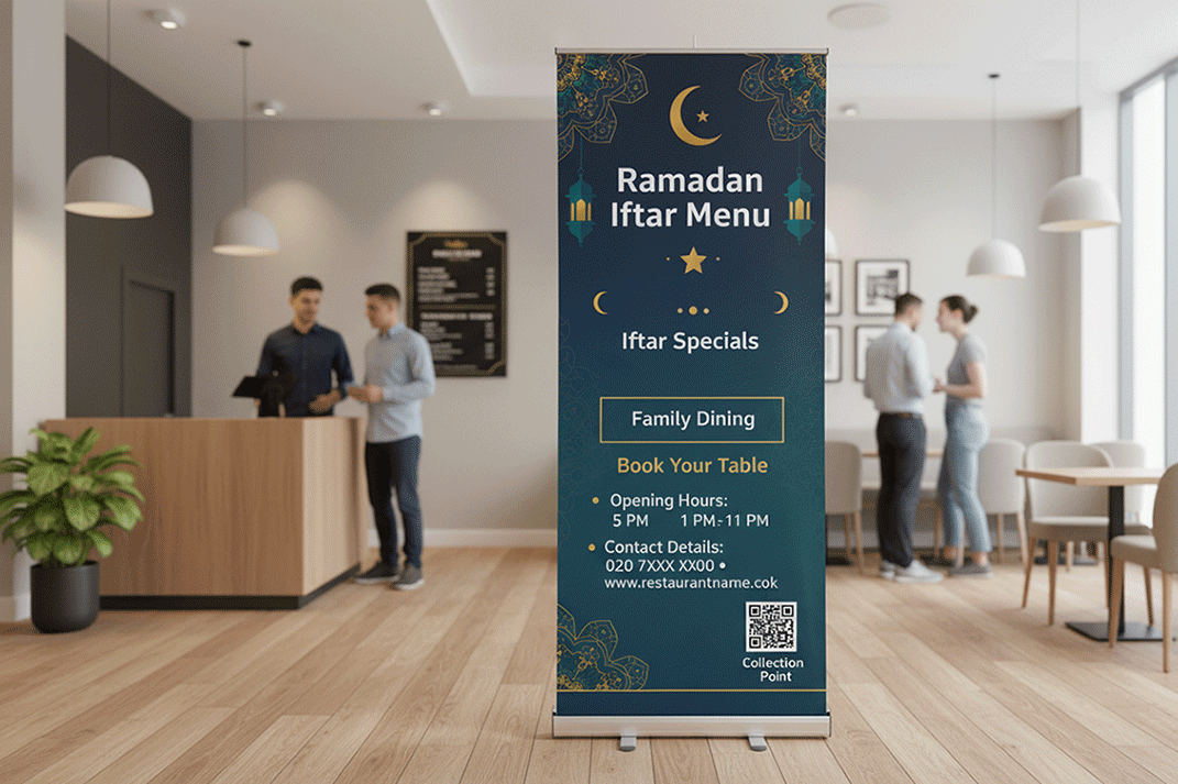 Restaurant Ramadan Banner Stands