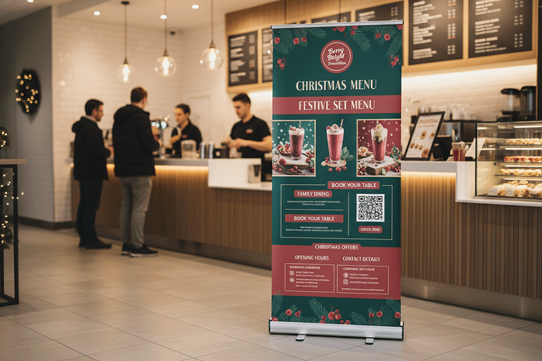 Smoothie Bar Christmas Banner Stands