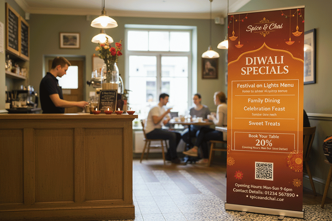 Tea Room Diwali Banner Stands