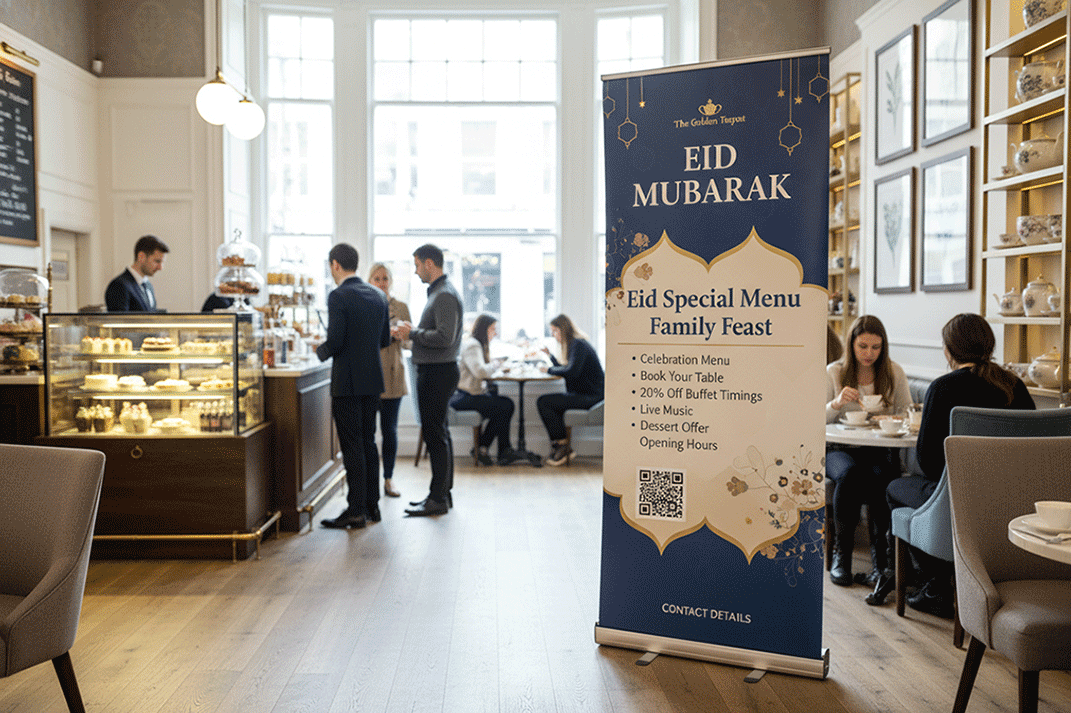 Tea Room Eid Banner Stands