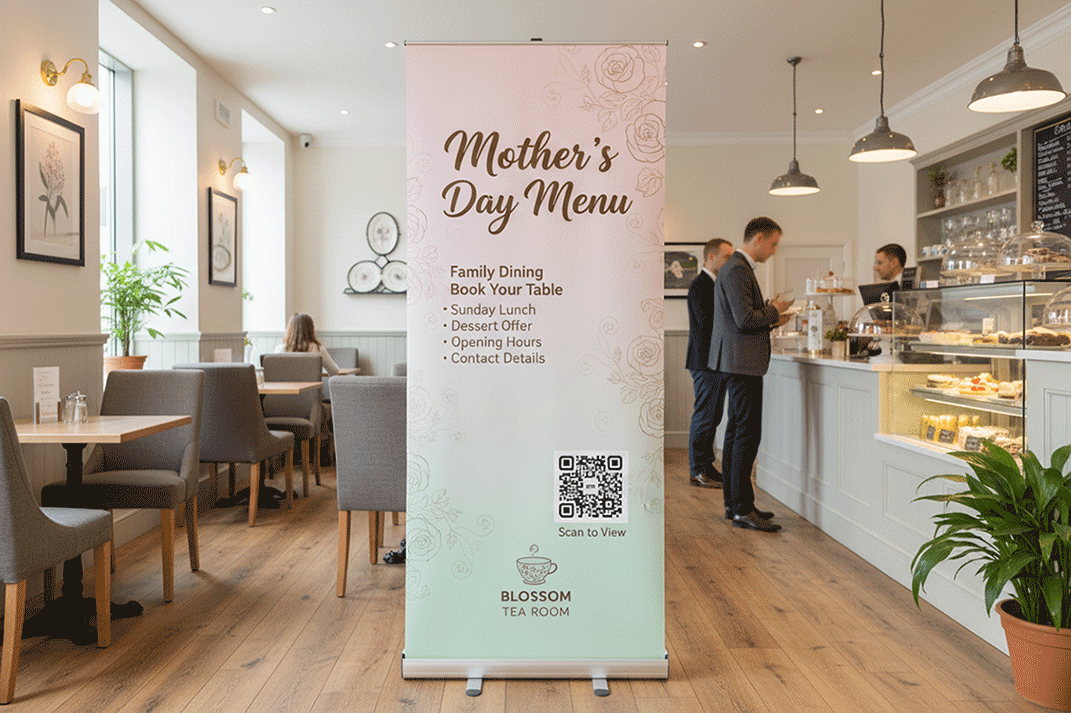 Tea Room Mothers Day Banner Stands