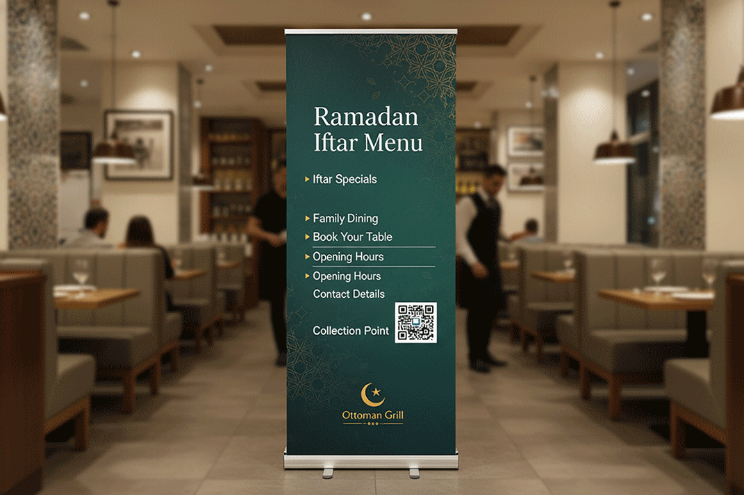 Turkish Restaurant Ramadan Banner Stands