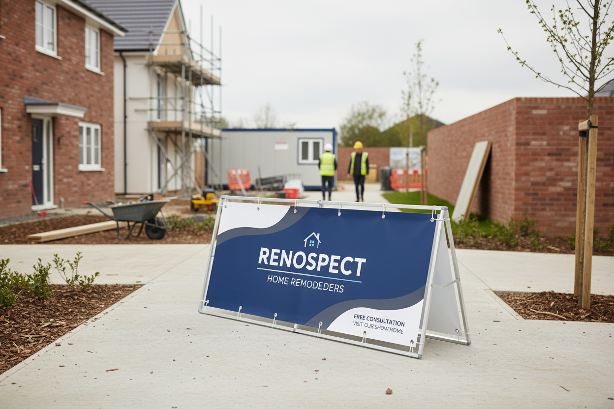 Home Remodelers Outdoor A-Frame Banner Stands