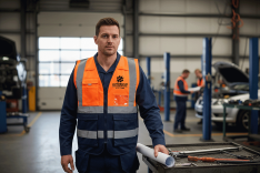 Automotive Contractors Personalised High Vis Waistcoat Jacket
