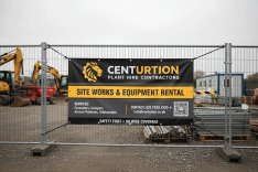 Plant Hire Contractors Banner Printing