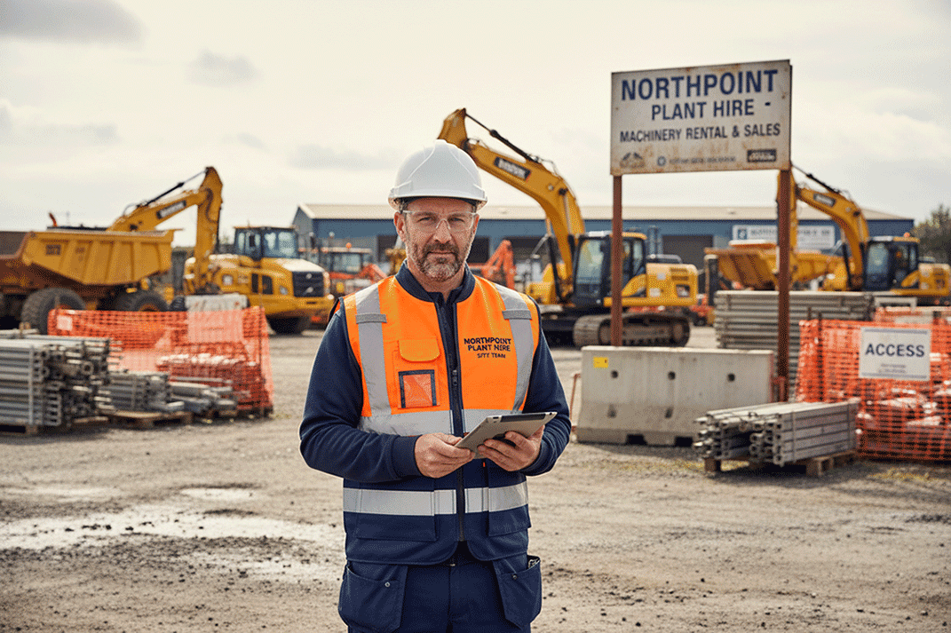 Plant Hire Contractors Personalised High Vis Waistcoat Jacket