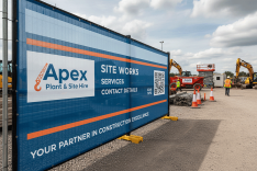 Plant Hire Contractors Mesh Banners