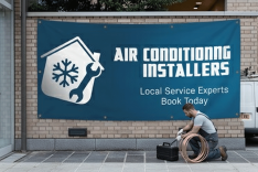 Air Conditioning Installers Banner Printing