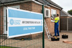 Air Conditioning Installers Mesh Banners