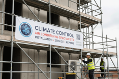 Air Conditioning Installers Scaffold Banners