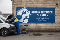 Auto Electricians Banner Printing