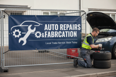 Automotive Contractors Banner Printing
