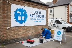 Bathroom Fitters Banner Printing