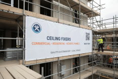 Ceiling Fixers Scaffold Banners