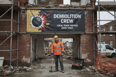 Demolition Contractors Banner Printing