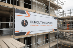 Demolition Contractors Scaffold Banners
