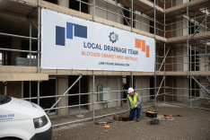 Drainage Contractors Scaffold Banners