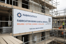 Fabrication Workers Scaffold Banners