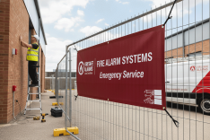 Fire Alarm Installers Mesh Banners