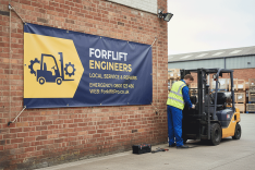 Forklift Engineers Banner Printing