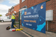 Heating Specialists Mesh Banners