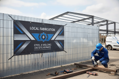 Metal Workers Mesh Banners