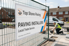 Paving Installers Mesh Banners