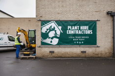 Plant Hire Contractors Banner Printing