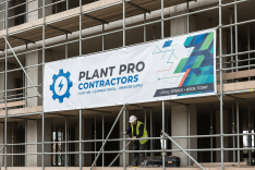 Plant Hire Contractors Scaffold Banners