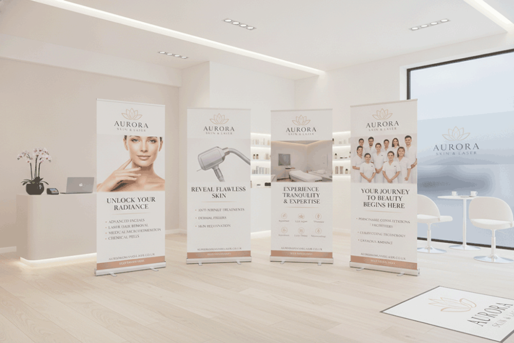 Aesthetic Clinic Beauty Indoor Banner Stands