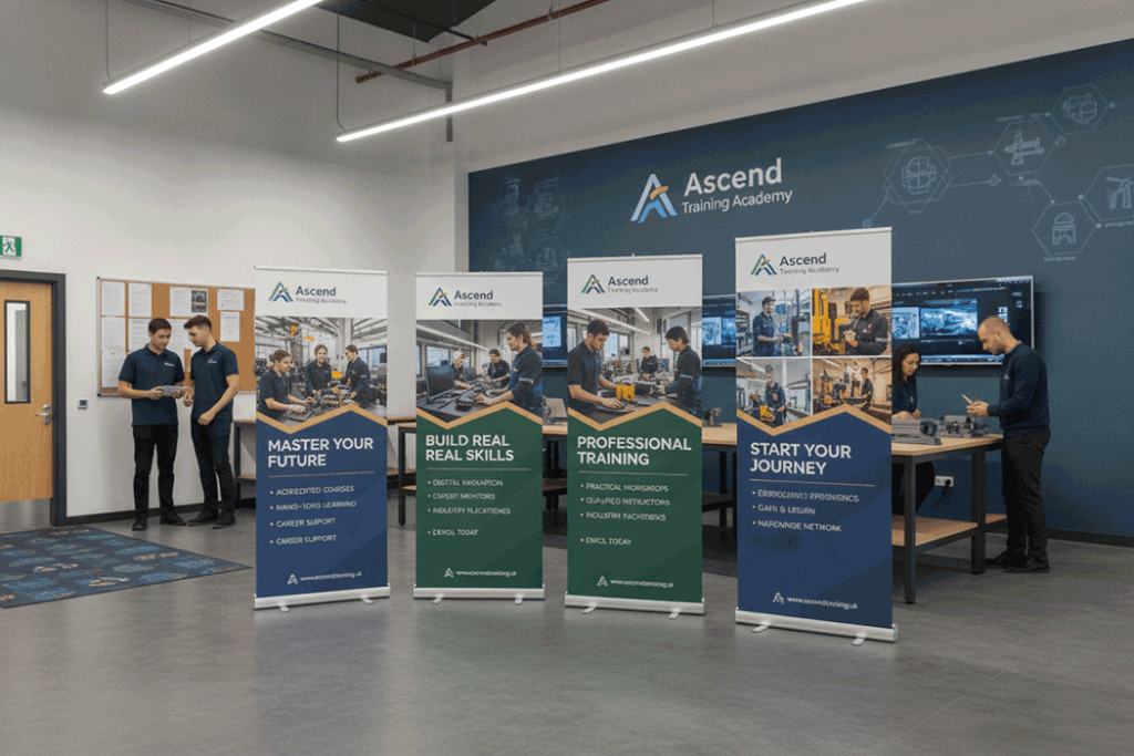 Apprenticeship Training Provider Indoor Banner Stands