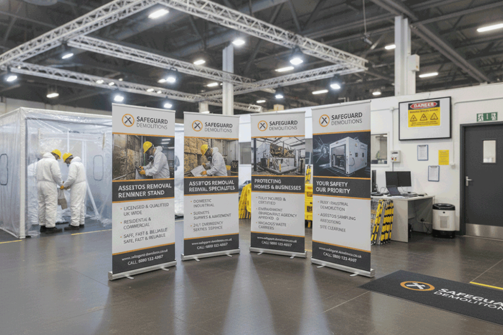 Asbestos Removal Indoor Banner Stands
